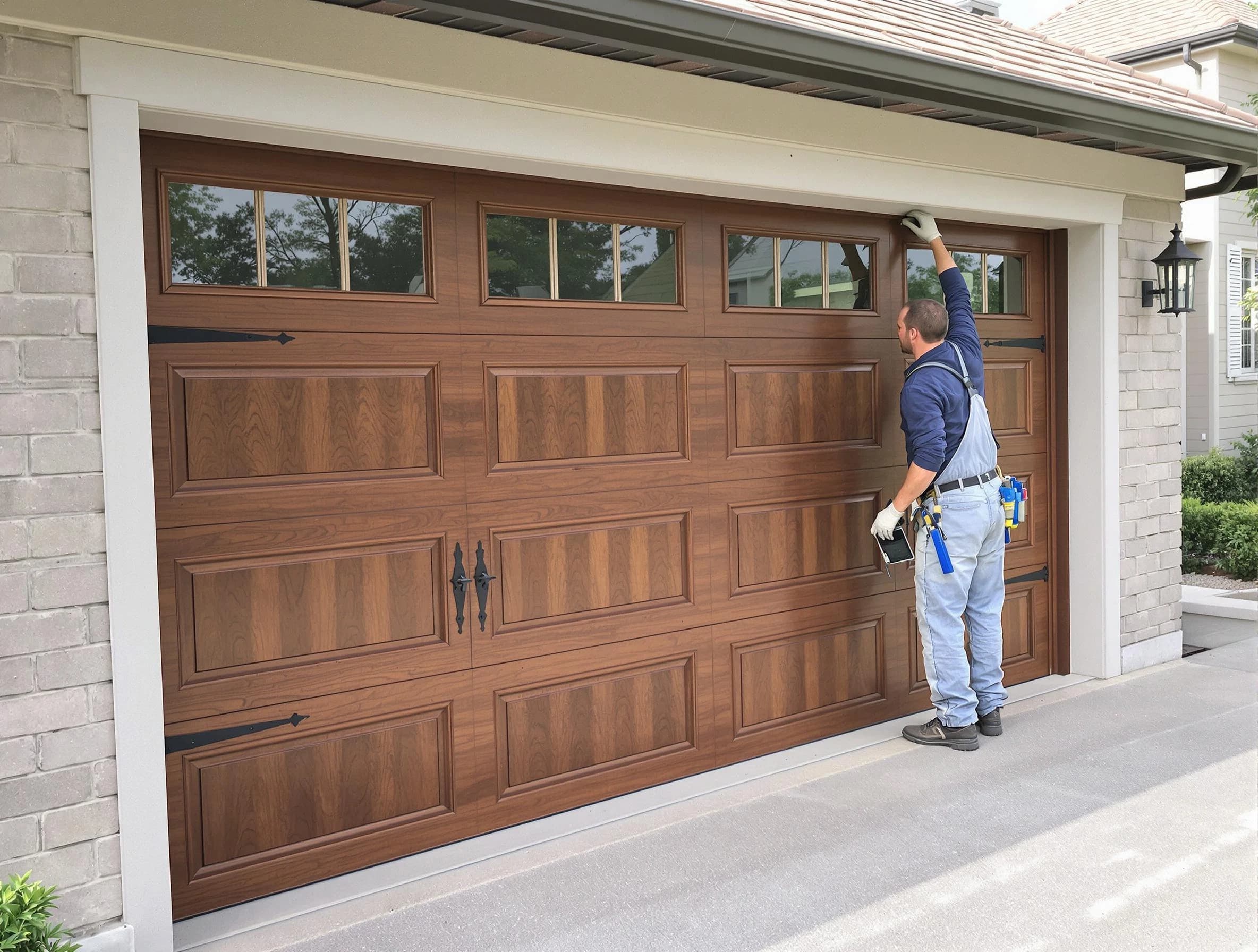 Custom garage door showcase by Blackwells Mills Garage Door Repair in Blackwells Mills