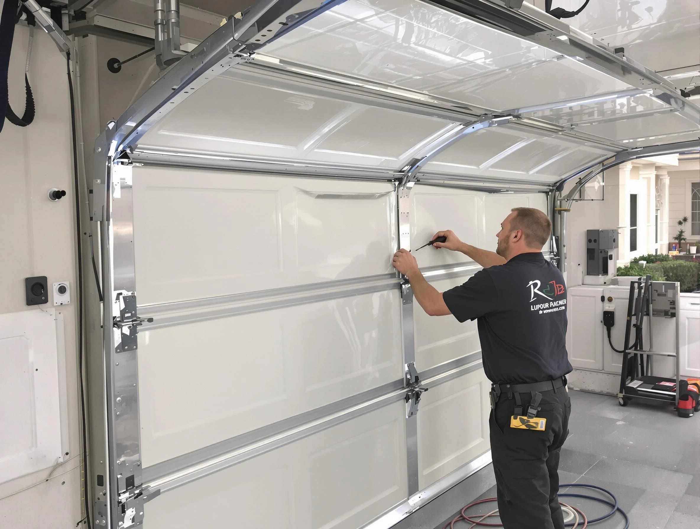 Blackwells Mills Garage Door Repair professional performing panel repair in Blackwells Mills