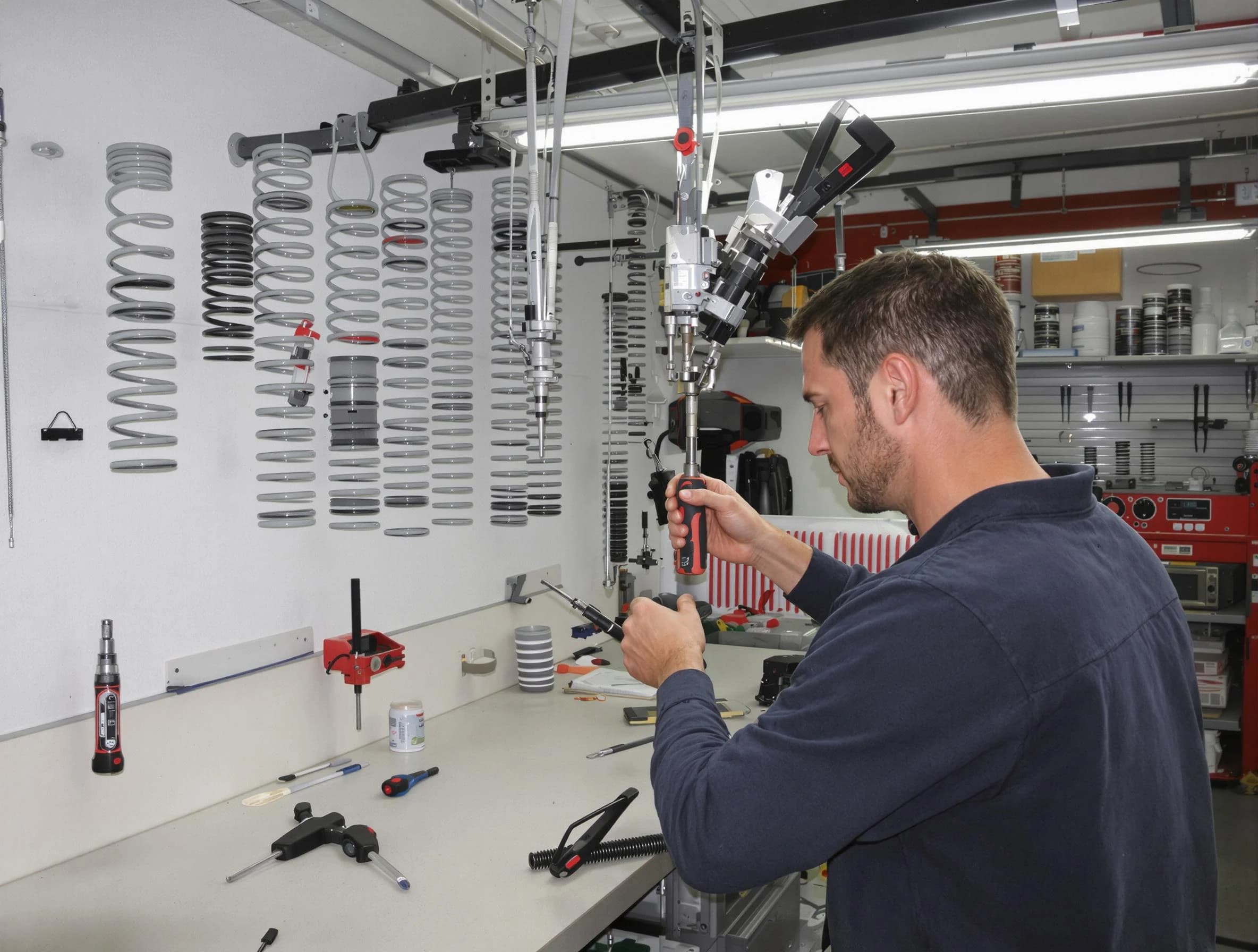 Blackwells Mills Garage Door Repair safety certified technician performing precision spring replacement in Blackwells Mills