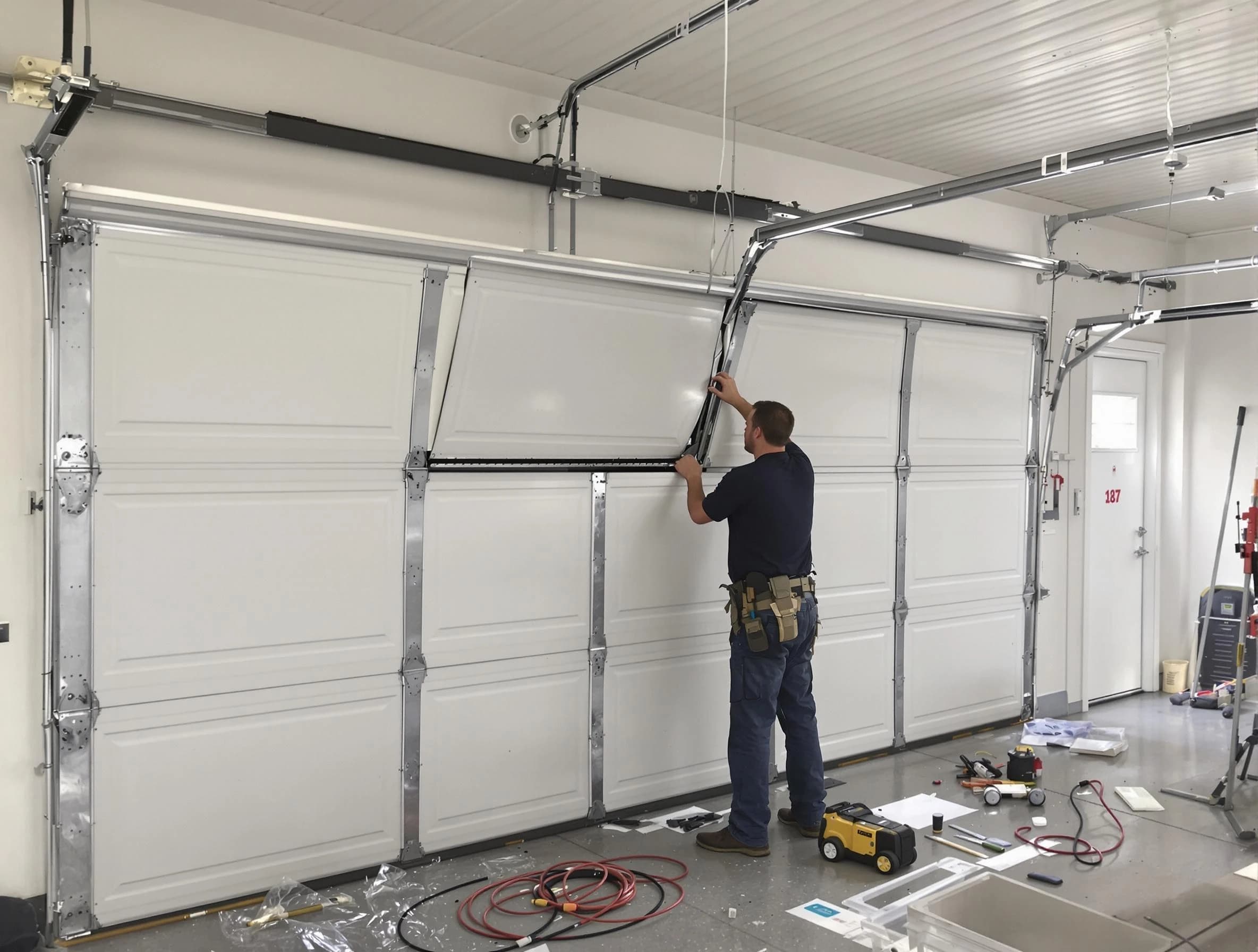 Garage Door Section Replacement in Blackwells Mills